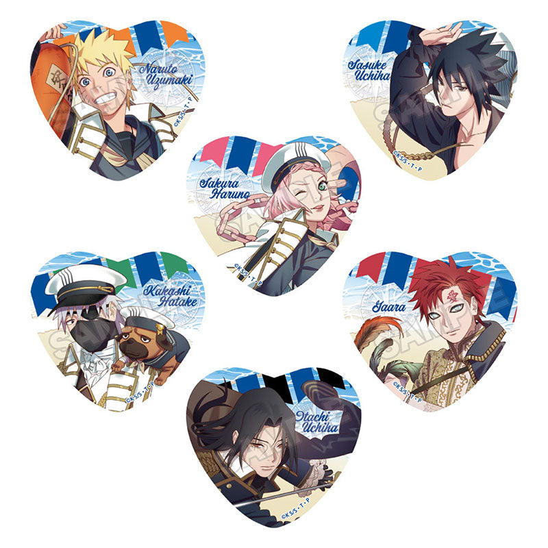 NARUTO-ナルト- 疾風伝 トレーディングハート型缶バッジ&カバーセット 全6種 Granup