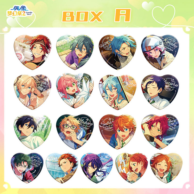 あんさんぶるスターズ!! 心光ハート缶バッジ A BOX 全17種 中国限定商品 萌购