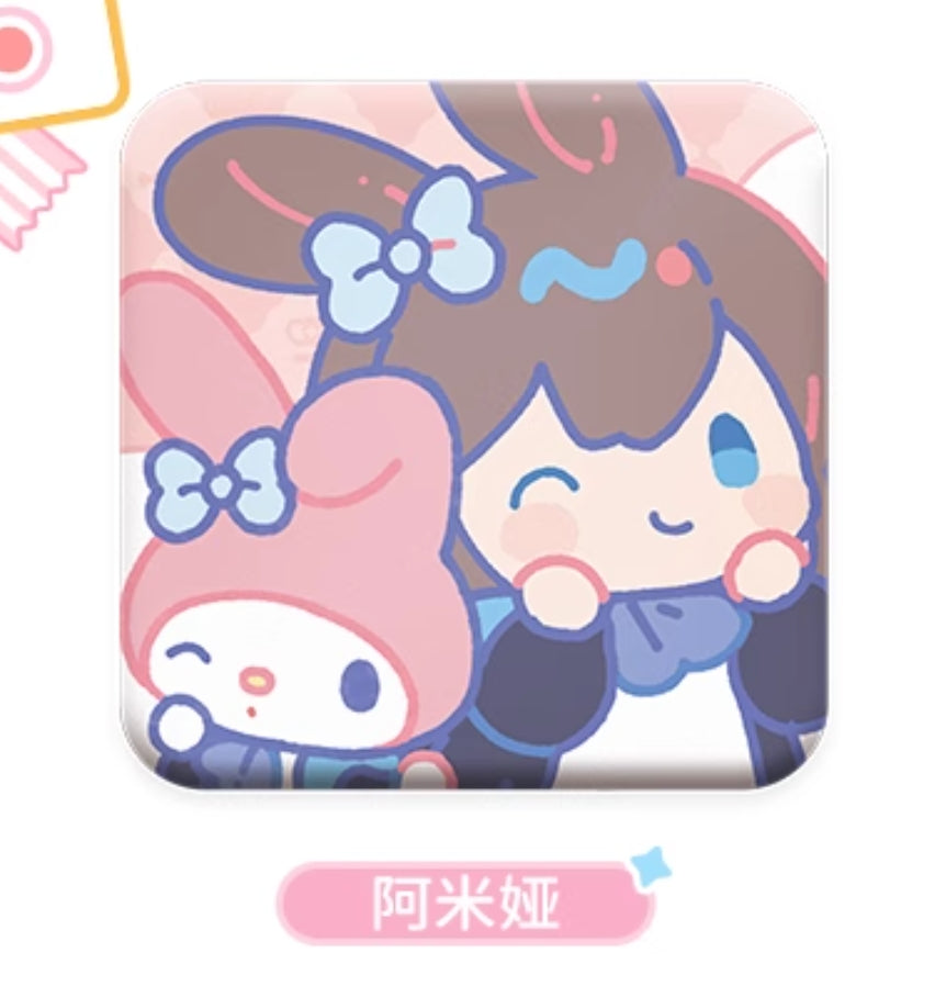 アークナイツ × サンリオキャラクターズ PU缶バッチ