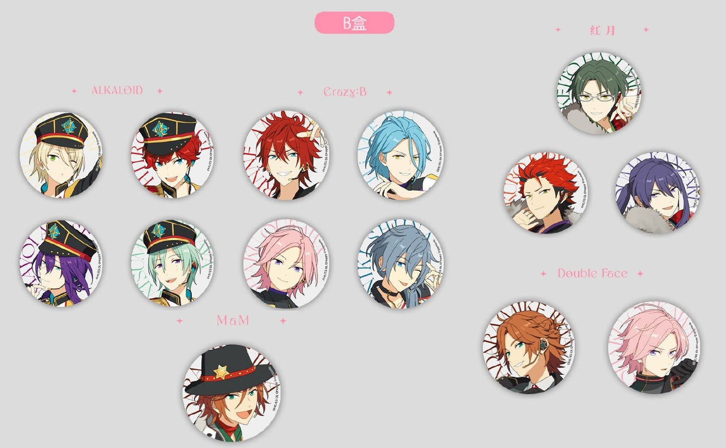 あんさんぶるスターズ!! DREAM LIVE-8th Tour 缶バッジ B BOX　全14種 中国限定商品 萌购