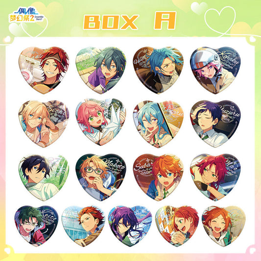あんさんぶるスターズ!! 心光ハート缶バッジ A BOX 全17種 中国限定商品 萌购
